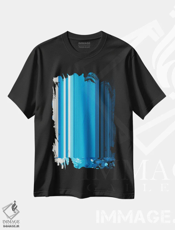 تیشرت مشکی طرح دار – تیشرت هنری مینیمال ,رویا اثر مورگان پاسلیه immage.ir
