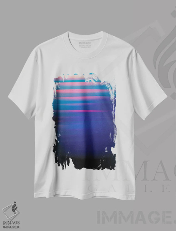 تیشرت سفید طرح دار – تیشرت هنری ,کنجکاوی اثر مورگان پاسلیه immage.ir