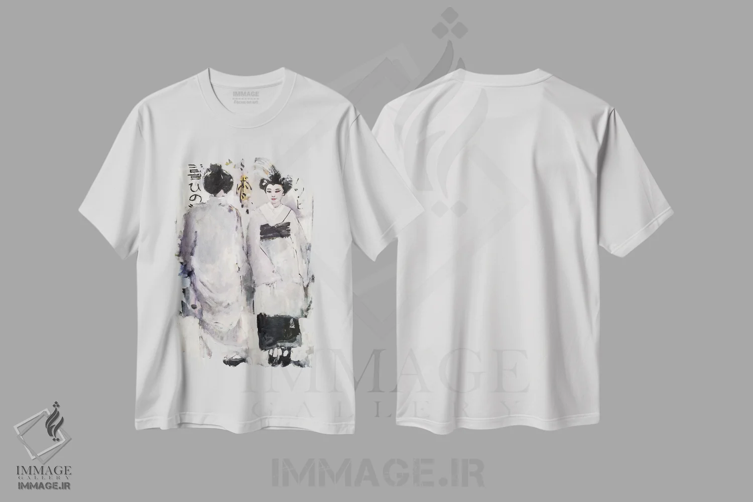 تیشرت سفید طرح دار – تیشرت ژاپنی ,گیشای آوایی اثر مری پرت immage.ir