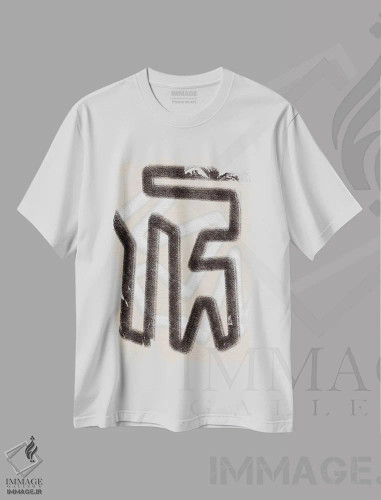 تیشرت سفید طرح دار – تیشرت انتزاعی ,آبستره مدرن یک اثر متیو پیوتروویچ فروشگاه ایماژ
