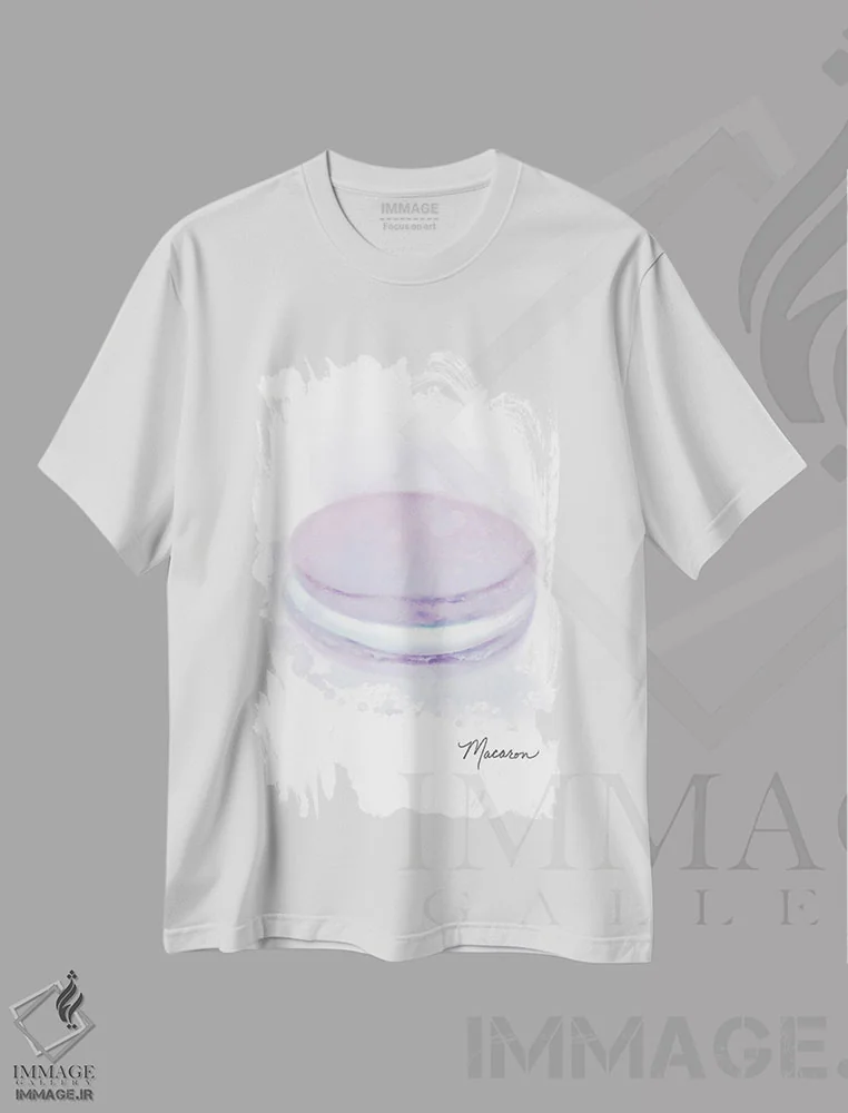 تیشرت سفید طرح دار – تیشرت فانتزی ,ماکارون اسطوخودوس دسر اثر متیو پیوتروویچ فروشگاه ایماژ