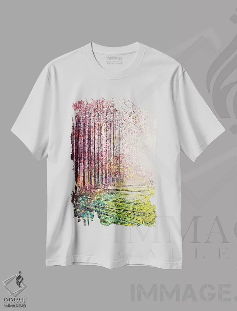 تیشرت سفید طرح دار – تیشرت تابستانی ,شکوفهٔ درخت در نور درخشان اثر مارک تاد فروشگاه ایماژ
