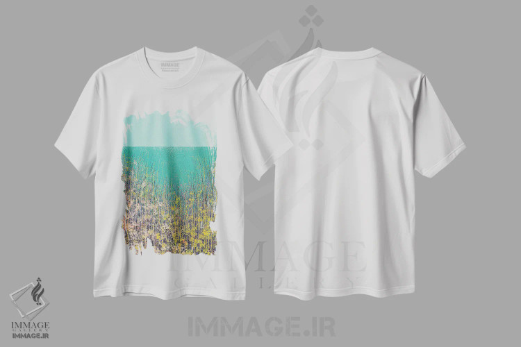 تیشرت سفید طرح دار – تیشرت هنری گلدار ,چمنزار گل های وحشی اثر مارک تاد immage.ir