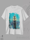 تیشرت سفید طرح دار – تیشرت شهری ,نیویورک اثر مارک تاد immage.ir
