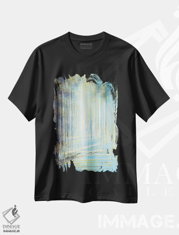 تیشرت مشکی طرح دار – تیشرت طبیعت ,نور درخشان جنگل اثر مارک تاد فروشگاه ایماژ