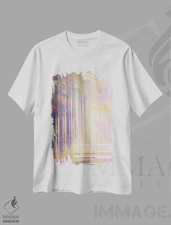تیشرت سفید طرح دار – تیشرت طبیعت ,نور ملایم جنگل اثر مارک تاد immage.ir