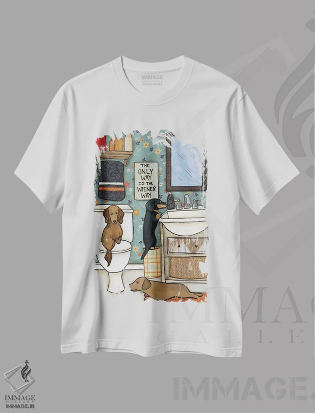 تیشرت سفید طرح دار – تیشرت طنز حیوانات ,تنها راه اثر جیمی موراث فروشگاه ایماژ