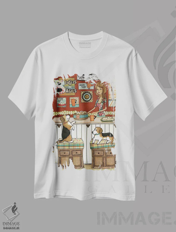 تیشرت سفید طرح دار – تیشرت طنز ,بیگل ها و بَیگل ها اثر جیمی موراث immage.ir