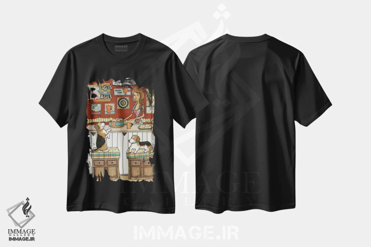 تیشرت مشکی طرح دار – تیشرت طنز ,بیگل ها و بَیگل ها اثر جیمی موراث فروشگاه ایماژ