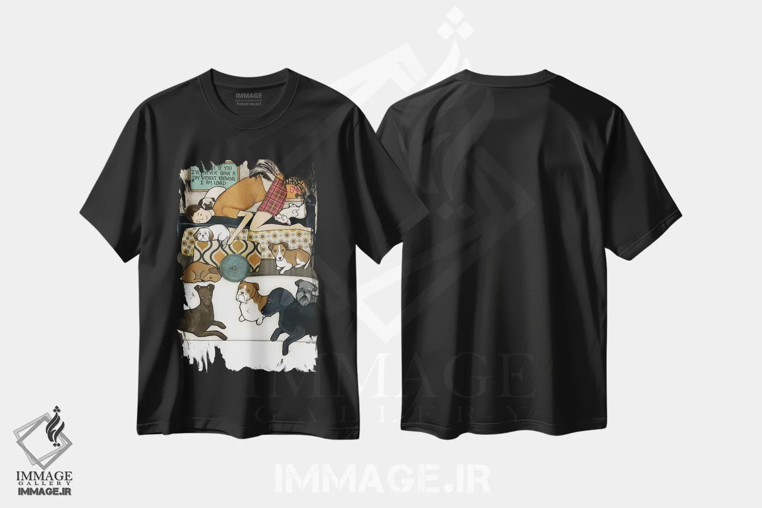 تیشرت مشکی طرح دار – تیشرت حیوانات ,قهرمان ما اثر جیمی موراث فروشگاه ایماژ