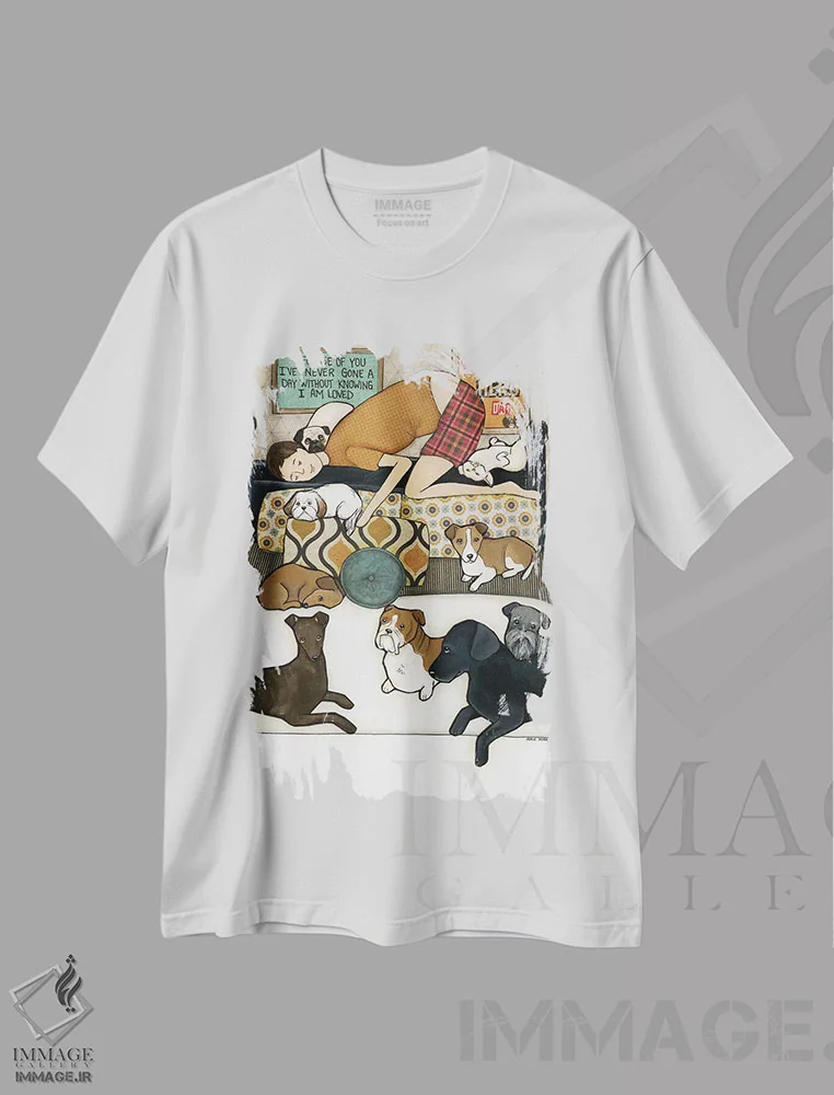 تیشرت سفید طرح دار – تیشرت حیوانات ,قهرمان ما اثر جیمی موراث immage.ir