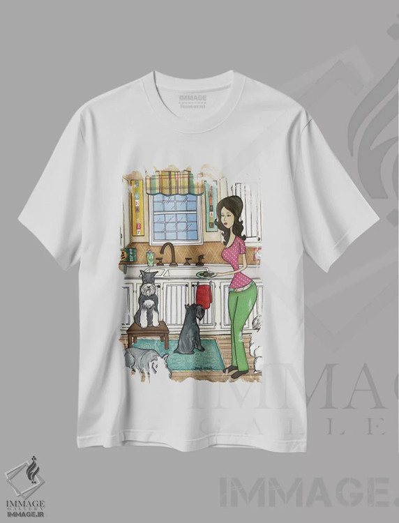 تیشرت سفید طرح دار – تیشرت طنز حیوانات ,شنوزرها و سوسیس ها اثر جیمی موراث فروشگاه ایماژ