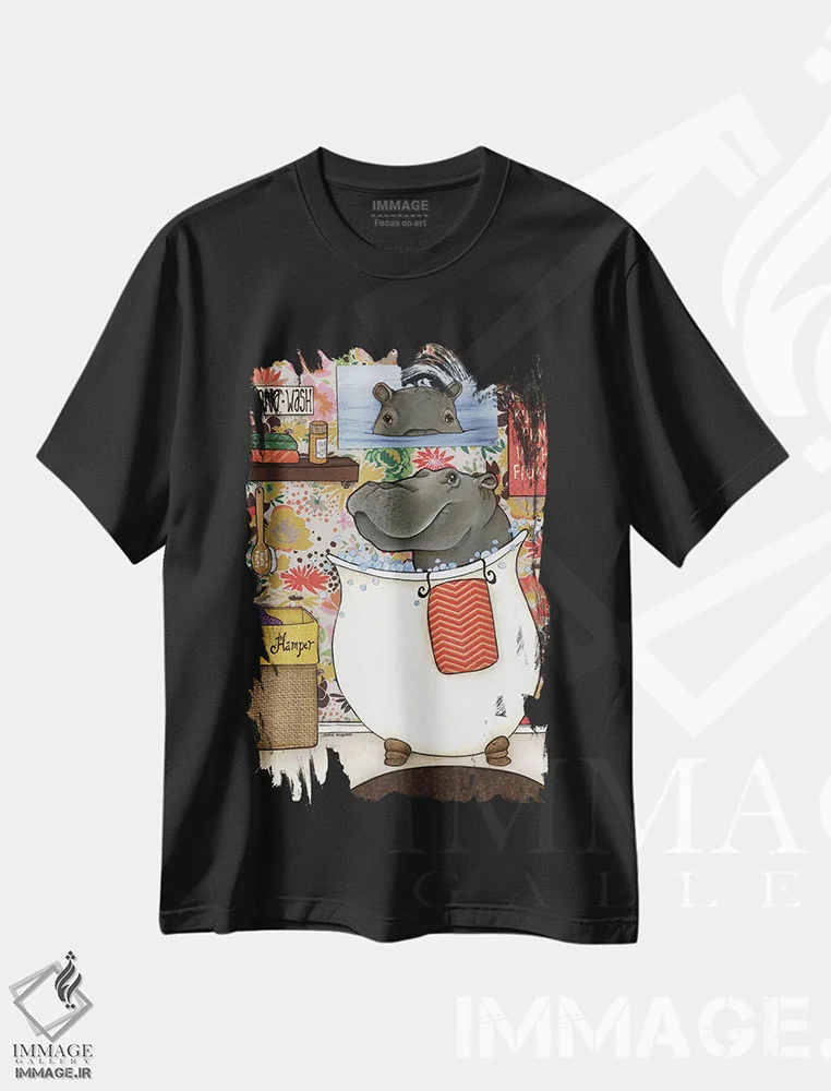 تیشرت مشکی طرح دار – تیشرت حیوانات ,فیونا اثر جیمی موراث فروشگاه ایماژ