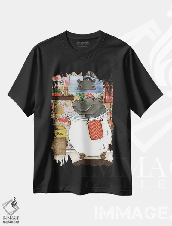 تیشرت مشکی طرح دار – تیشرت حیوانات ,فیونا اثر جیمی موراث فروشگاه ایماژ