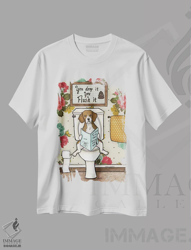تیشرت سفید طرح دار – تیشرت طنز ,سیفون رو بکش اثر جیمی موراث فروشگاه ایماژ