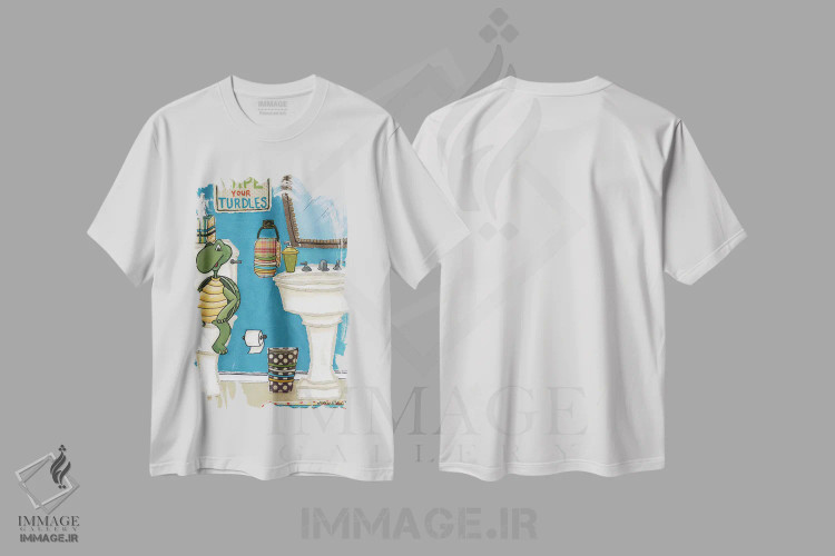 تیشرت سفید طرح دار – تیشرت طنز حیوانات ,فضولاتت را پاک کن اثر جیمی موراث فروشگاه ایماژ