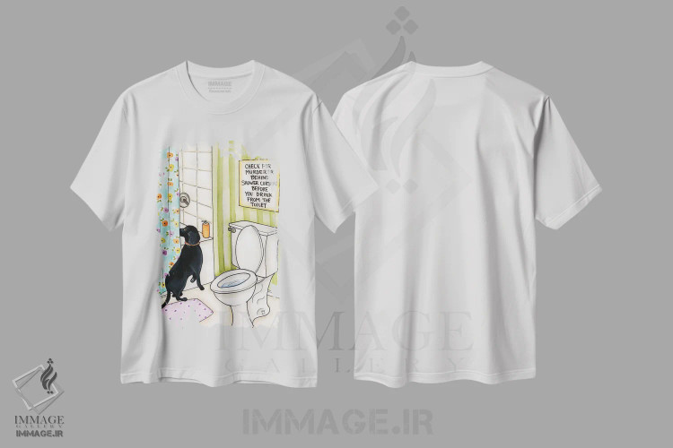 تیشرت سفید طرح دار – تیشرت طنز سگ ,دنبال قاتل بگرد اثر جیمی موراث immage.ir
