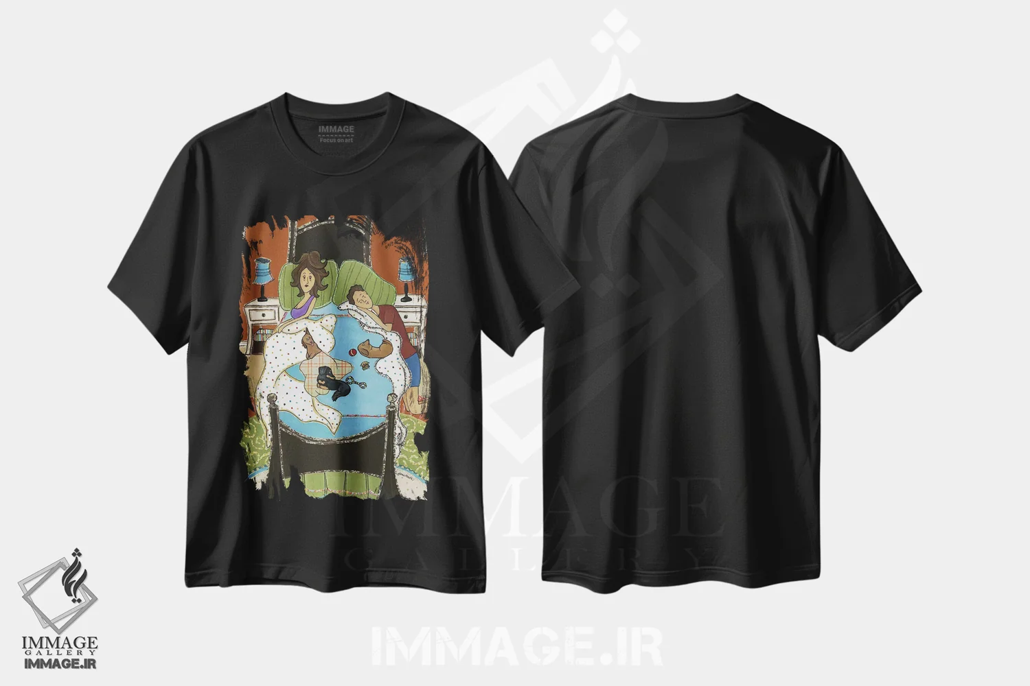 تیشرت مشکی طرح دار – تیشرت طنز حیوانات ,سه وینی کوچولو اثر جیمی موراث immage.ir