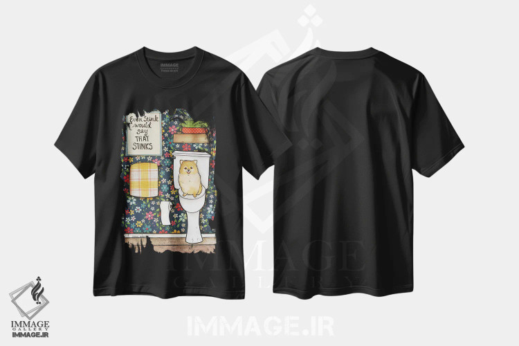 تیشرت مشکی طرح دار – تیشرت طنز حیوانات ,خیلی بدبوست اثر جیمی موراث فروشگاه ایماژ