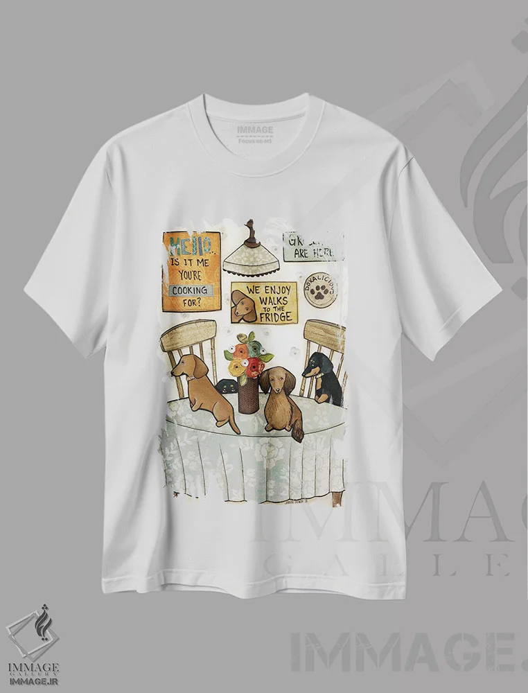 تیشرت سفید طرح دار – تیشرت سگ ,خریدها رسیدند اثر جیمی موراث immage.ir