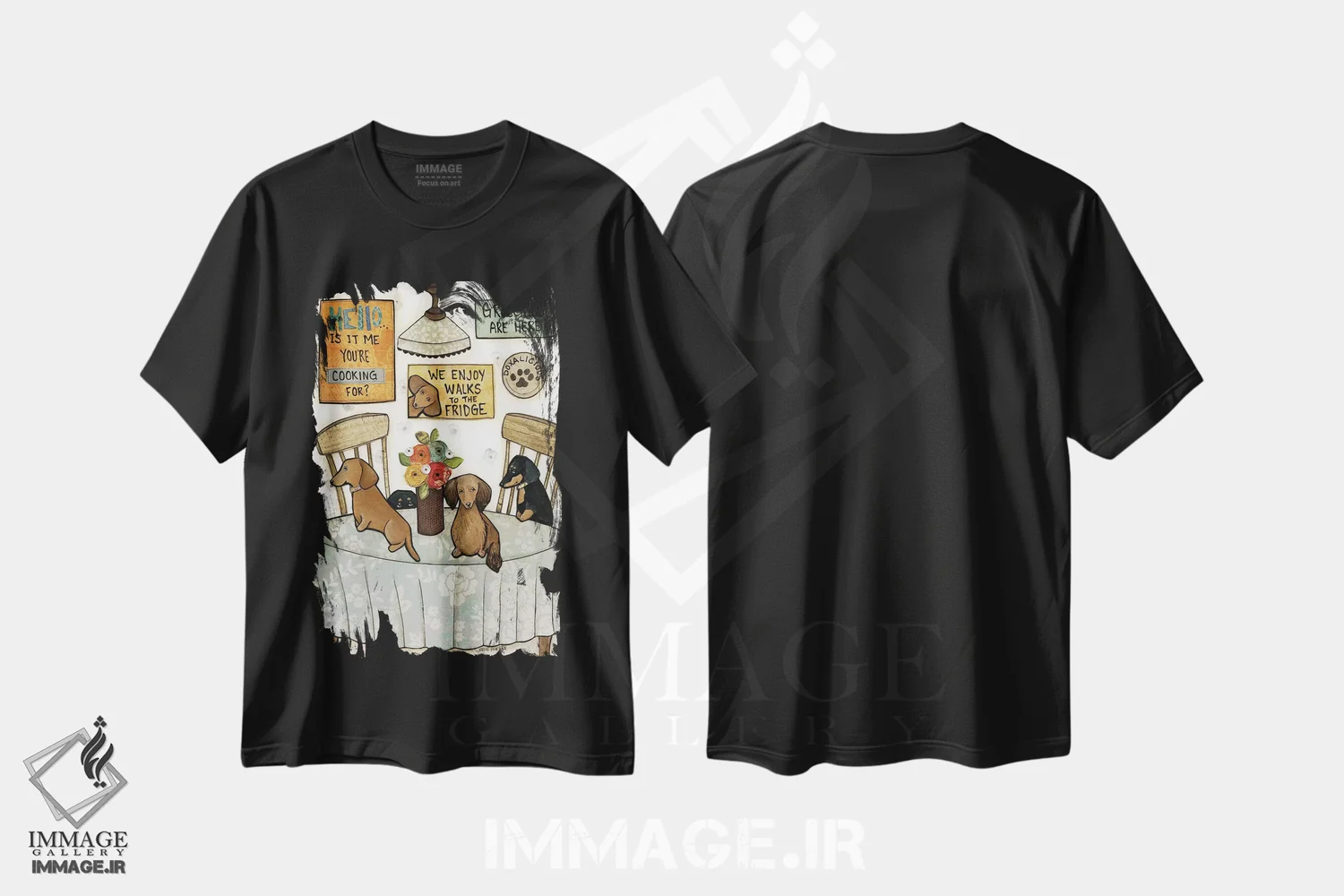 تیشرت مشکی طرح دار – تیشرت سگ ,خریدها رسیدند اثر جیمی موراث فروشگاه ایماژ