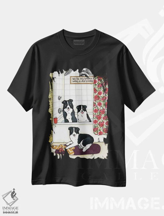 تیشرت مشکی طرح دار – تیشرت حیوانات ,چاله های گل آلود اثر جیمی موراث immage.ir