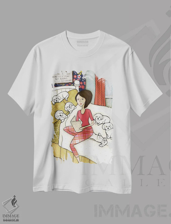 تیشرت سفید طرح دار – تیشرت حیوانی ,ما را بپوشان اثر جیمی موراث immage.ir