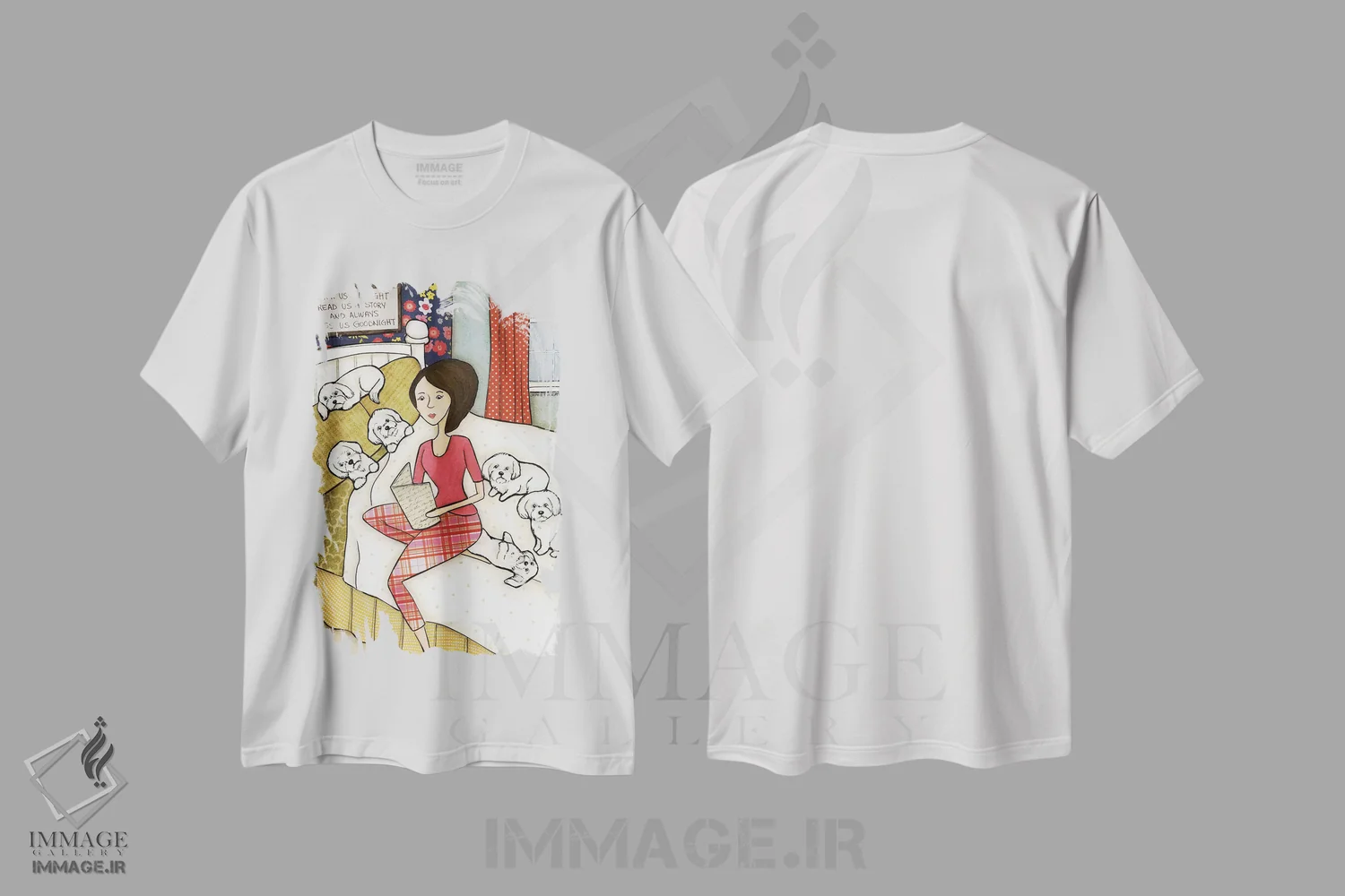 تیشرت سفید طرح دار – تیشرت حیوانی ,ما را بپوشان اثر جیمی موراث immage.ir