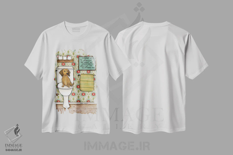 تیشرت سفید طرح دار – تیشرت طنز ,رول را عوض کن اثر جیمی موراث فروشگاه ایماژ