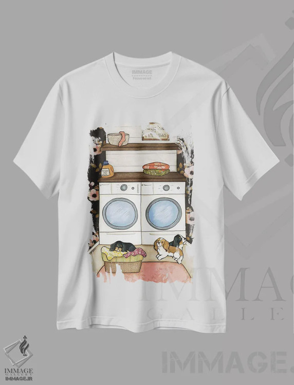 تیشرت سفید طرح دار – تیشرت هنری معماری ,برج پادشاهان اثر جیمی موراث immage.ir