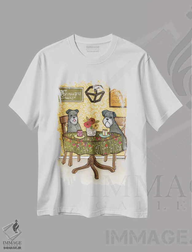 تیشرت سفید طرح دار – تیشرت حیوانات ,شنوزرها و خوراکی ها اثر جیمی موراث فروشگاه ایماژ