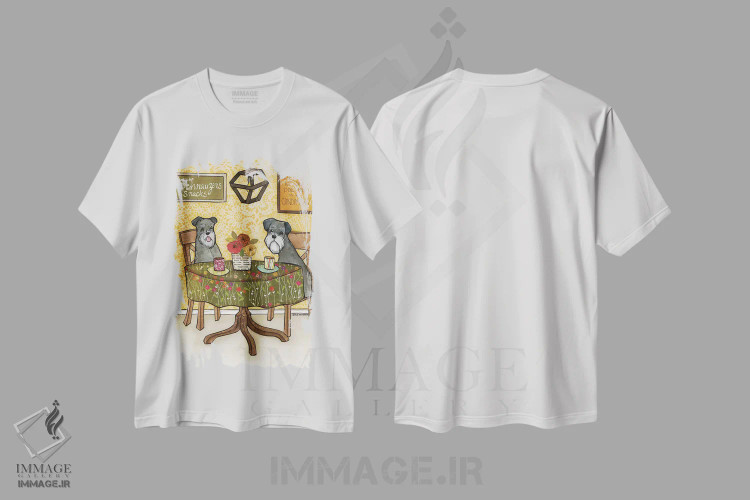 تیشرت سفید طرح دار – تیشرت حیوانات ,شنوزرها و خوراکی ها اثر جیمی موراث فروشگاه ایماژ