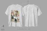 تیشرت سفید طرح دار – تیشرت حیوانات ,اسکاتی ها و گیلاس ها اثر جیمی موراث immage.ir