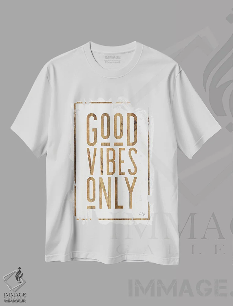 تیشرت سفید طرح دار – تیشرت انگیزشی ,فقط انرژی مثبت اثر مارلا ری immage.ir