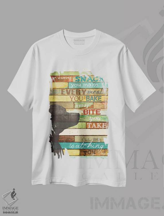 تیشرت سفید طرح دار – تیشرت حیوانات ,حواسم به تو هست اثر مارلا ری immage.ir