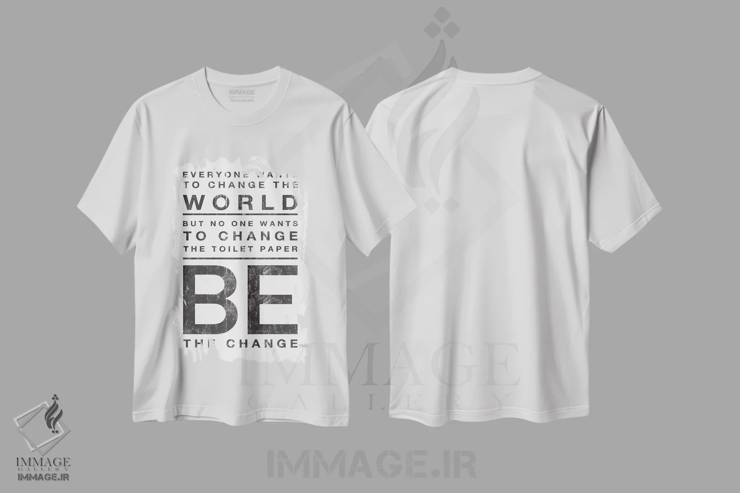 تیشرت سفید طرح دار – تیشرت تایپوگرافی ,همه می خواهند دنیا را تغییر دهند اثر مارلا ری immage.ir