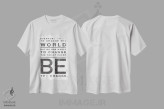 تیشرت سفید طرح دار – تیشرت تایپوگرافی ,همه می خواهند دنیا را تغییر دهند اثر مارلا ری immage.ir