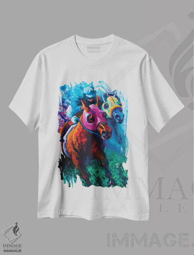 تیشرت سفید طرح دار – تیشرت حیوانات ,خون های آبی اثر ماریون رز فروشگاه ایماژ