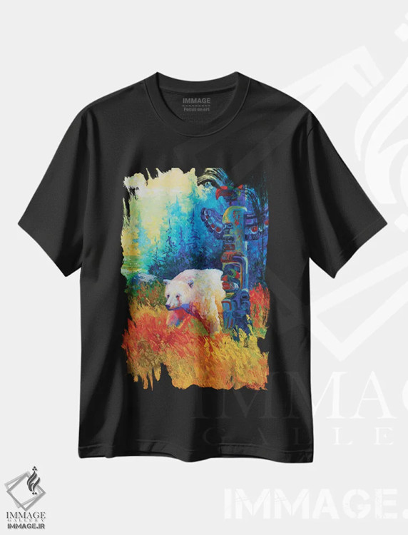 تیشرت مشکی طرح دار – تیشرت طبیعت ,ارواح همسان اثر ماریون رز immage.ir
