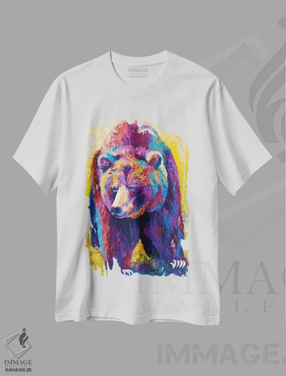 تیشرت سفید طرح دار – تیشرت طبیعت ,برخورد نزدیک اثر ماریون رز immage.ir