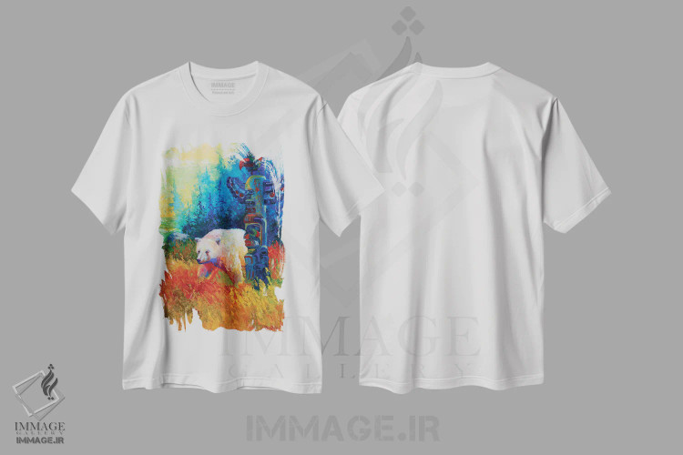 تیشرت سفید طرح دار – تیشرت طبیعت ,ارواح همسان اثر ماریون رز فروشگاه ایماژ