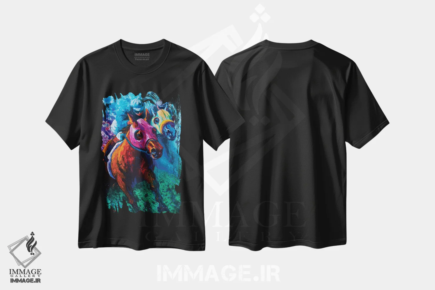 تیشرت مشکی طرح دار – تیشرت حیوانات ,خون های آبی اثر ماریون رز immage.ir