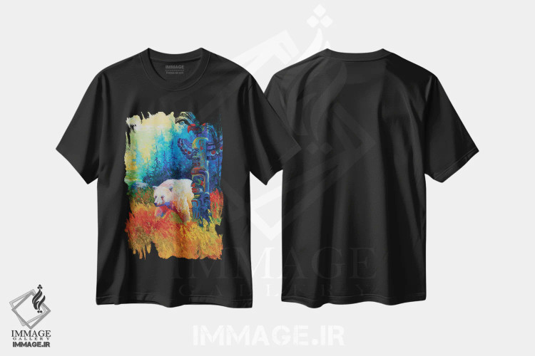 تیشرت مشکی طرح دار – تیشرت طبیعت ,ارواح همسان اثر ماریون رز immage.ir