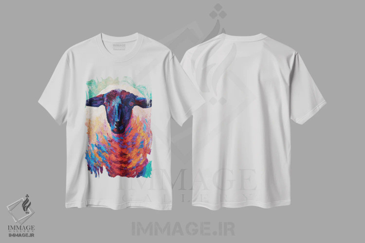 تیشرت سفید طرح دار – تیشرت طبیعت ,میش سوفولک IV اثر ماریون رز immage.ir