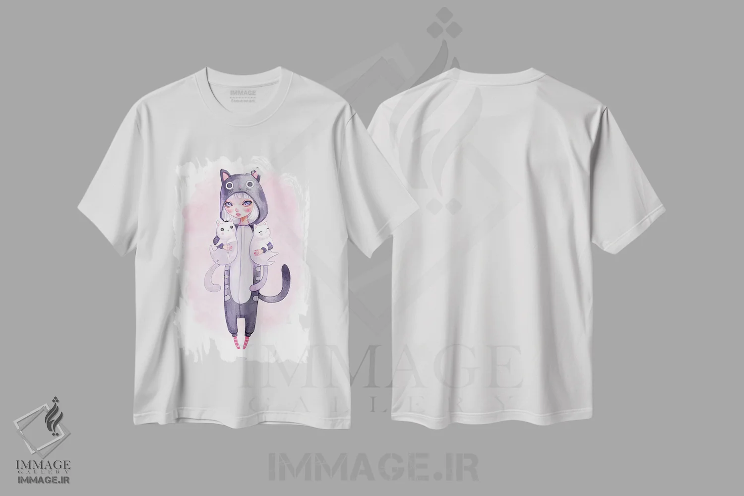 تیشرت سفید طرح دار – تیشرت فانتزی ,بغل های کیگورومی اثر ملانی شولتز immage.ir