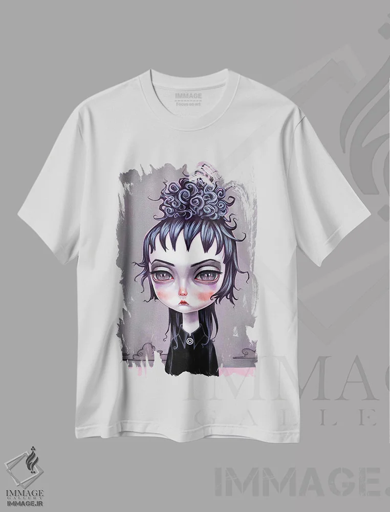 تیشرت سفید طرح دار – تیشرت فانتزی ,لیدیا دیتز اثر ملانی شولتز immage.ir