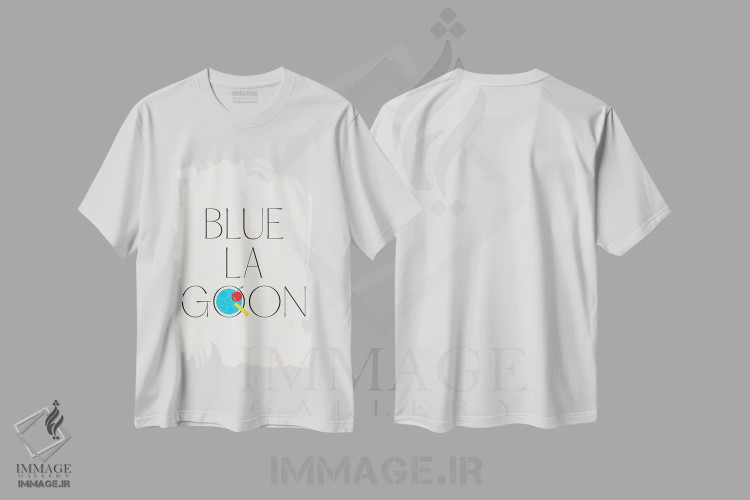 تیشرت سفید طرح دار – تیشرت مینیمال ,کوکتل بلولگن اثر مامبو آرت استودیو immage.ir