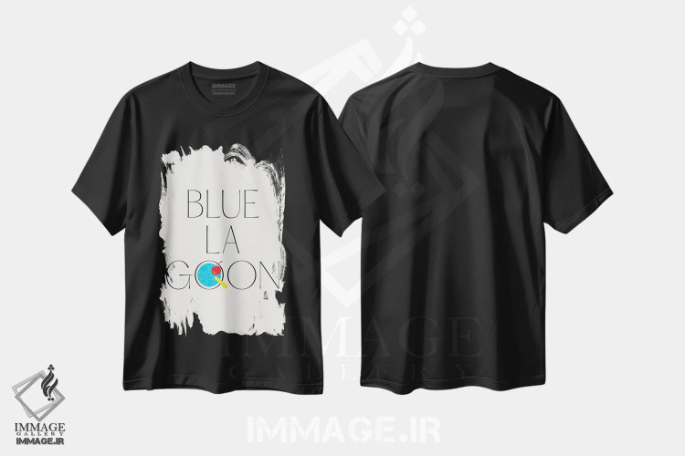 تیشرت مشکی طرح دار – تیشرت مینیمال ,کوکتل بلولگن اثر مامبو آرت استودیو فروشگاه ایماژ