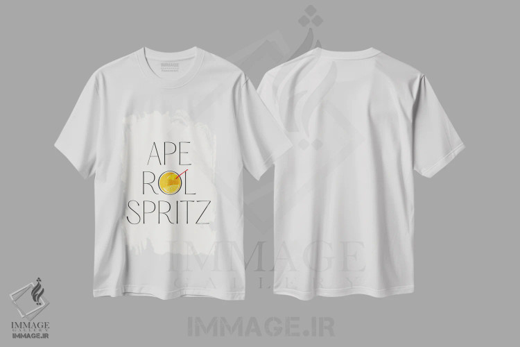 تیشرت سفید طرح دار – تیشرت اسپرت ,کوکتل آپرول اسپرایتز اثر مامبو آرت استودیو فروشگاه ایماژ