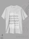 تیشرت سفید طرح دار – تیشرت تایپوگرافی ,نقل قول "برای هرچه که ارزشش را دارد" از اسکات فیتزجرالد اثر مامبو آرت استودیو فروشگاه ایماژ